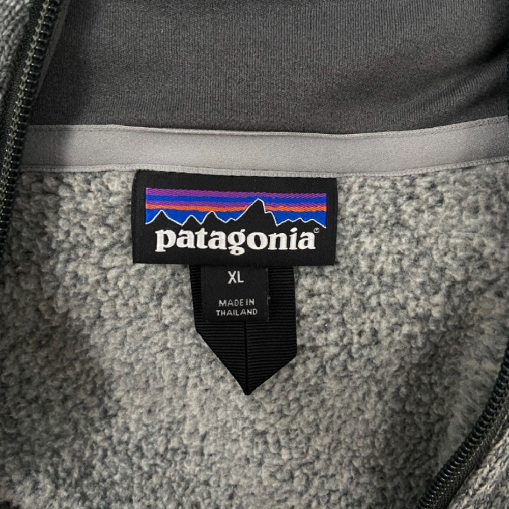 Patagonia Better Sweater 1/4 Zip Pullover Sweater Jacket Grey Silver Men XL Excl - Picture 6 of 13